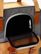 Рюкзак-переноска для кошек и собак, 30×21×41 см, серо-жёлтый - фото 61953319