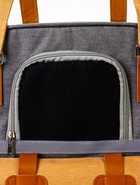 Рюкзак-переноска для кошек и собак, 30×21×41 см, серо-жёлтый - фото 61953320