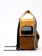 Рюкзак-переноска для кошек и собак, 30×21×41 см, серо-жёлтый - фото 61953310