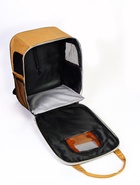 Рюкзак-переноска для кошек и собак, 30×21×41 см, серо-жёлтый - фото 61953311