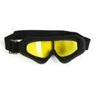 УЦЕНКА Очки для езды на мототехнике, стекло желтое, цвет черный - Фото 2