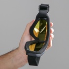 УЦЕНКА Очки для езды на мототехнике, стекло желтое, цвет черный - Фото 3