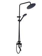 УЦЕНКА Душевая система ZEIN Z1015, тропическая и ручная лейка, шланг 150 см, черная - Фото 1