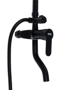 УЦЕНКА Душевая система ZEIN Z1015, тропическая и ручная лейка, шланг 150 см, черная - Фото 8