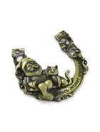 УЦЕНКА Подкова домовой с кошкой "Здесь живёт счастье", 7 х 7 см - Фото 3