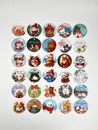 Набор мини-открыток новогодних «С Новым годом!», 30 штук, 7 x 7 см (комплект 2 шт) - фото 61087375