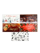 Конверты для денег новогодние «С праздником», набор 15 шт., 16.5×8 см  (артикул 10863506)  большой выбор товаров оптом и в розницу по низким ценам с доставкой