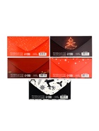 Конверты для денег новогодние «С праздником», набор 15 шт., 16.5×8 см  (артикул 10863506)  большой выбор товаров оптом и в розницу по низким ценам с доставкой