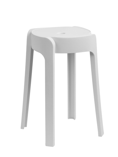 Табурет пластиковый, цвет белый