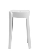 Табурет пластиковый, цвет белый - фото 809346736