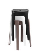 Табурет пластиковый, цвет белый - фото 809346739