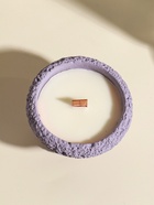 Свеча в подсвечнике вулканическом «Чаша», деревянный фитиль, сиреневая, 9.3×9.3×5.5 см - Фото 2