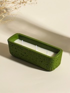 Свеча в подсвечнике «Ящик», 3 хлопковых фитиля, зелёная 5.2×15×4.7 см - фото 61615323