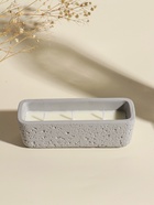 Свеча в подсвечнике «Ящик», 3 хлопковых фитиля, серая, 5.2×15×4.7 см - фото 61615326