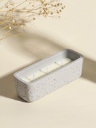 Свеча в подсвечнике «Ящик», 3 хлопковых фитиля, серая, 5.2×15×4.7 см - фото 61615327