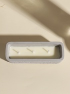 Свеча в подсвечнике «Ящик», 3 хлопковых фитиля, серая, 5.2×15×4.7 см - фото 61615329