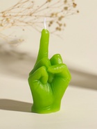 Свеча декоративная «Жест - fuck», зелёная, 4.7×5×9.5 см - Фото 2