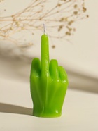 Свеча декоративная «Жест - fuck», зелёная, 4.7×5×9.5 см - Фото 3