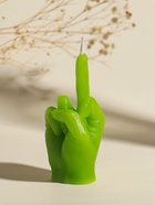 Свеча декоративная «Жест - fuck», зелёная, 4.7×5×9.5 см - Фото 4