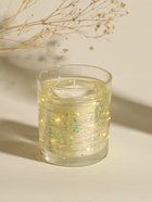 Свеча в стакане с LED-подсветкой «Перламутровые сердечки», 8×8×9 см - Фото 1