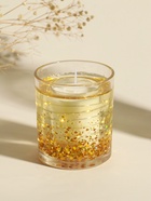 Свеча в стакане с LED-подсветкой «Золотые звёздочки», 8×8×9 см - фото 119424753