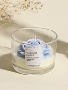 Свеча в стакане «Нежно-голубой пион», 11×11×8 см - фото 61615347