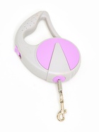 Рулетка - поводок для собак, лента 3 м, серая/сиреневая - фото 61087423