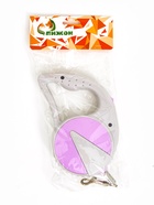 Рулетка - поводок для собак, лента 3 м, серая/сиреневая - фото 61087425