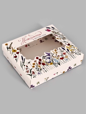 Коробка подарочная «Нежность», тиснение, 23.5 ? 20.5 ? 5.5 см (комплект 2 шт)