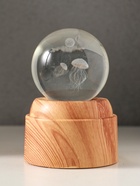 Световая фигурка стекло «Шар. Голограмма: Медузы», 6×LED, d=6 см, крутится, USB, 7×7×10 см - Фото 2