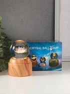 Световая фигурка стекло «Шар. Голограмма: Лотос», 6×LED, d=6 см, крутится, USB, 7×7×10 см - Фото 6