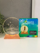 Световая фигурка стекло «Диск. Голограмма: Космическая станция», 5хLED, d=10 см, USB, 10×4×11.4 см - Фото 6