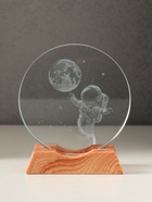 Световая фигурка стекло «Диск. Голограмма: Полёт космонавта», 5×LED, d=10 см, USB, 10×4×11.4 см - Фото 2