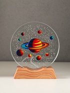 Световая фигурка стекло «Диск. Голограмма: Планетарий», 5×LED, d=10 см, USB, цветной, 10×4×11.4 см - Фото 2