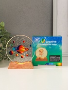 Световая фигурка стекло «Диск. Голограмма: Планетарий», 5×LED, d=10 см, USB, цветной, 10×4×11.4 см - Фото 6