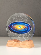 Световая фигурка стекло «Диск. Голограмма: Млечный путь», 5×LED, d=10 см, USB, цветной, 10×4×11.4 см - Фото 4