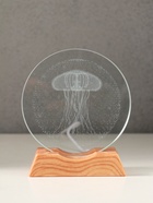 Световая фигурка стекло «Диск. Голограмма: Медуза», 5×LED, d=10 см, USB, 10×4×11.4 см - Фото 2