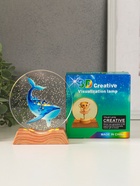 Световая фигурка стекло «Диск. Голограмма: Кит», 5×LED, d=10 см, USB, цветной, 10×4×11.4 см - Фото 6