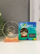 Световая фигурка стекло «Диск. Голограмма: Высадка космонавта на луну», 5×LED, d=10 см, USB, 10×4×11.4 см - Фото 6