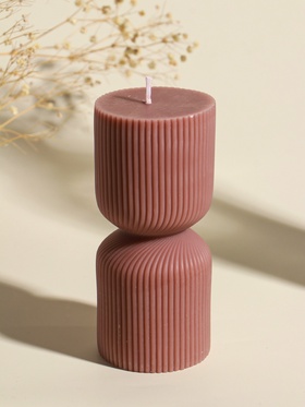 Свеча декоративная «Греция», капучино, 6×6×14 см