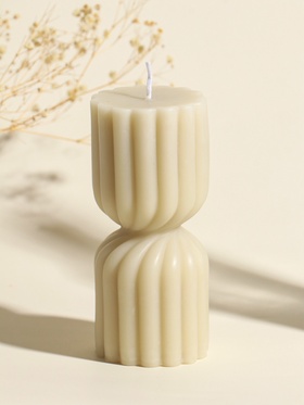 Свеча декоративная «Афина», сливочная, 6×6×14 см