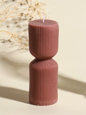 Свеча декоративная «Греция», капучино, 6×6×18 см