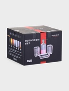 Набор для ванной «Кристалл», 4 предмета, дозатор, 2 стакана, мыльница - фото 809347000