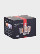 Набор для ванной «Кристалл», 4 предмета, дозатор, 2 стакана, мыльница - фото 809347001