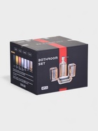 Набор для ванной «Кристалл», 4 предмета, дозатор, 2 стакана, мыльница - фото 809347009