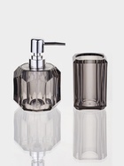 Набор для ванной «Блэк», 3 предмета, дозатор, стакан, мыльница - фото 809347012