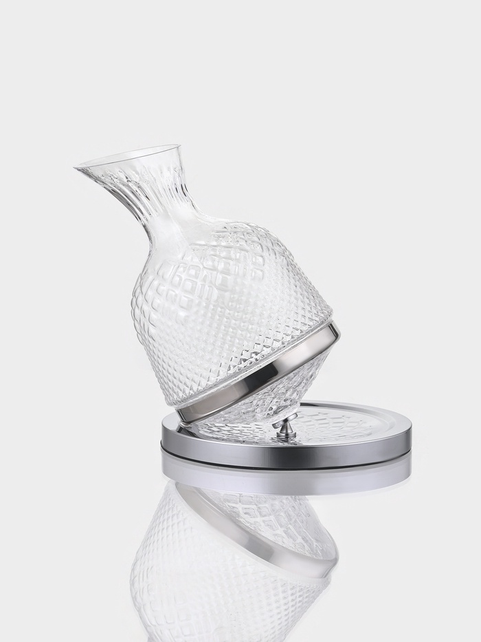 Декантер «Селекта», 1.2 л, 20×26 см, на вращающейся подставке, стекло, прозрачный - Фото 1