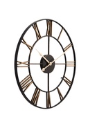 УЦЕНКА Часы настенные, интерьерные, Лофт, d-47.5 см, корпус чёрный с бронзой - фото 14990846