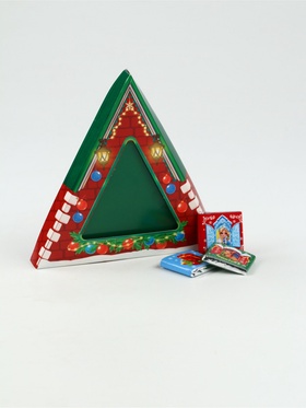 Шоколад в коробке ёлке "Домик новогодний", 5г 6 шт