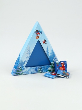 Шоколад в коробке ёлке "Лошадки в лесу", 5г 6 шт